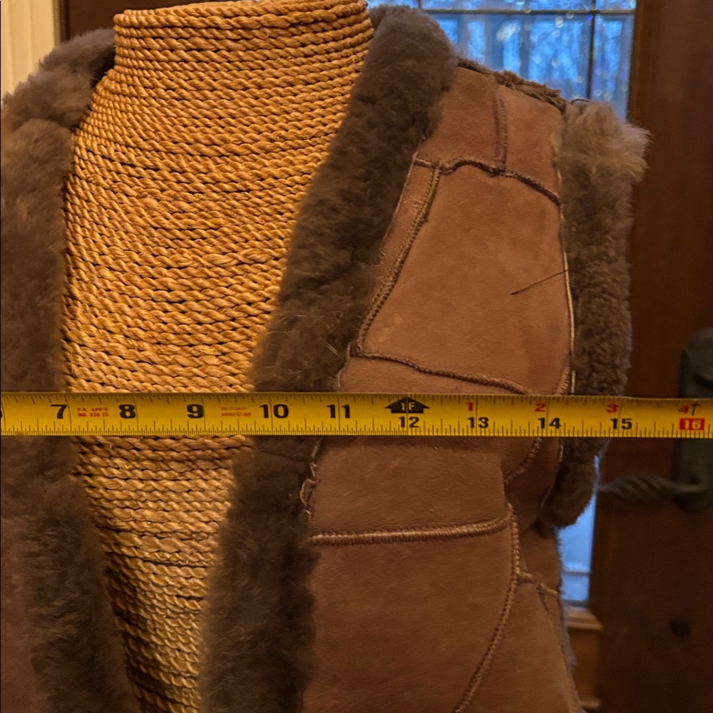 Reversible Patchwork Sheepskin Vest - image 5